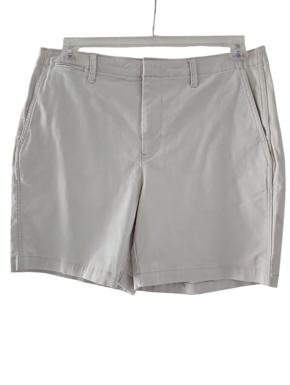 Land's End Classic 7" Chino Shorts Size 14 Khaki Stretch - Picture 5 of 11